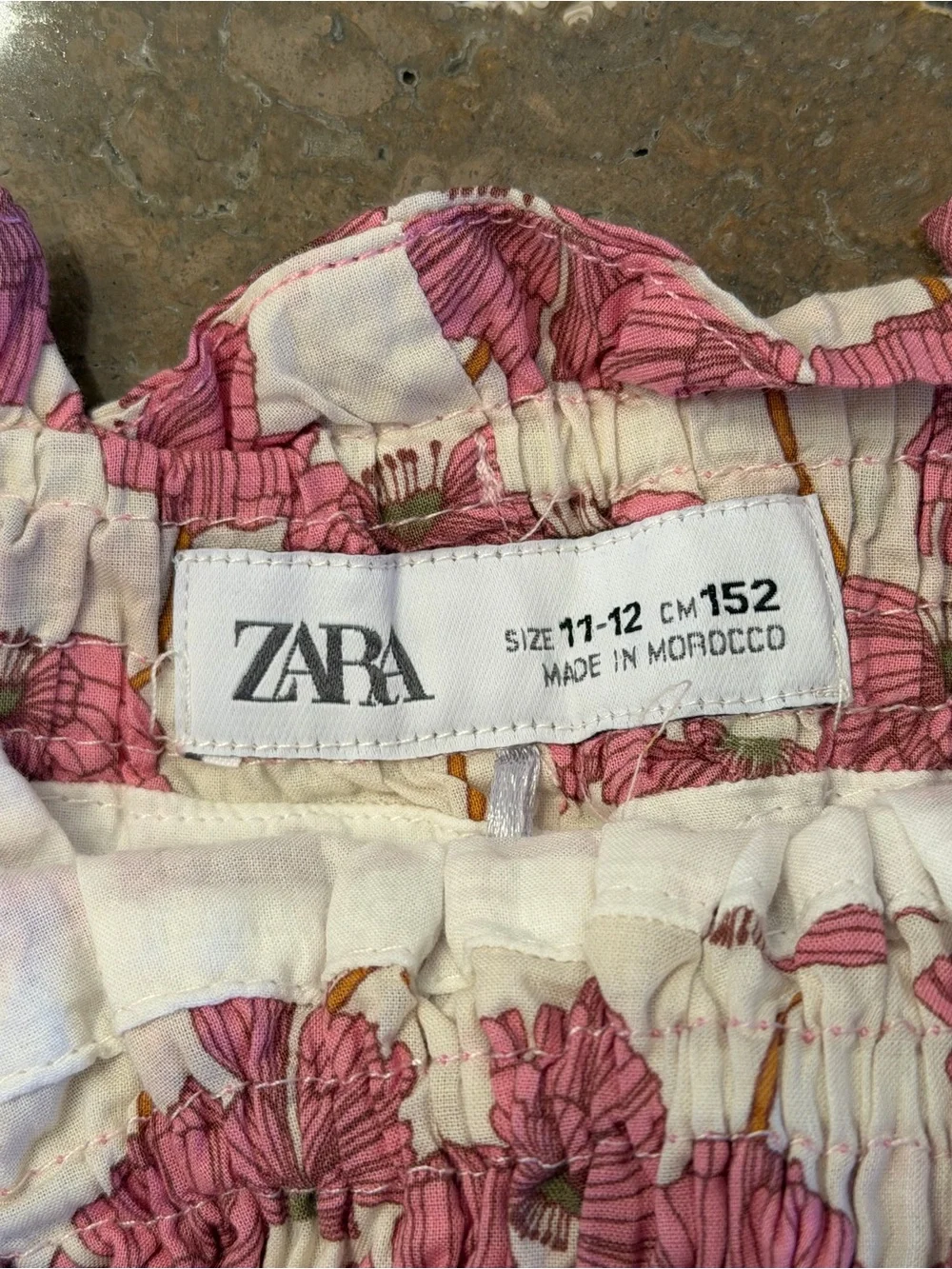Zara Pink Floral Casual Girls Sundress - Picture 3 of 4